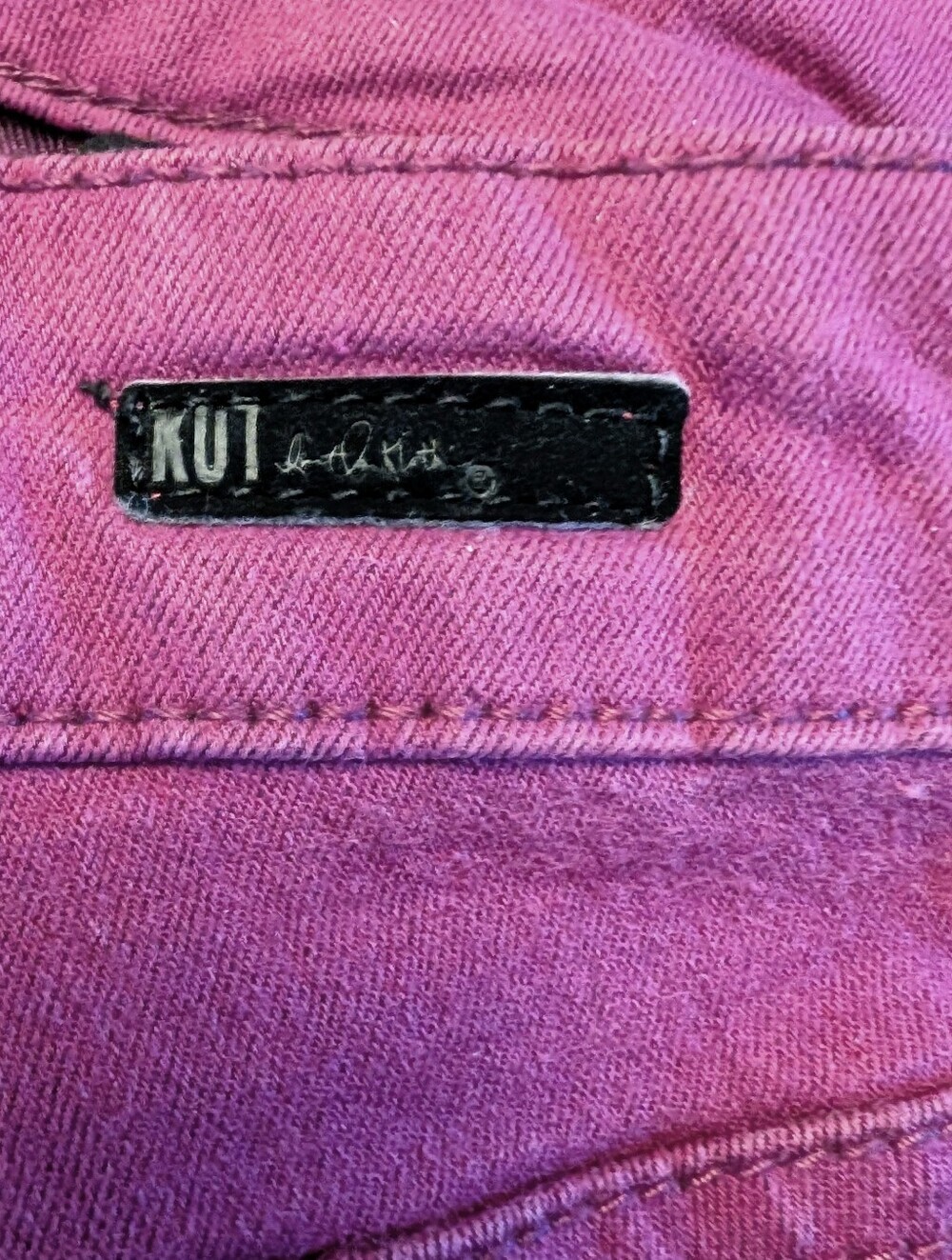 Kut from the Kloth Women's Purple Straight Leg Slim Fit Jeans Size 10 - Picture 5 of 8
